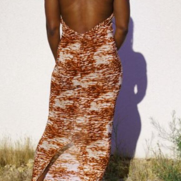 Something by Sonja Arabian Draped Halter Maxi Dress - Picture 6 of 7